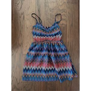 Roxy Zigzag Mini Sundress Multicolor XS